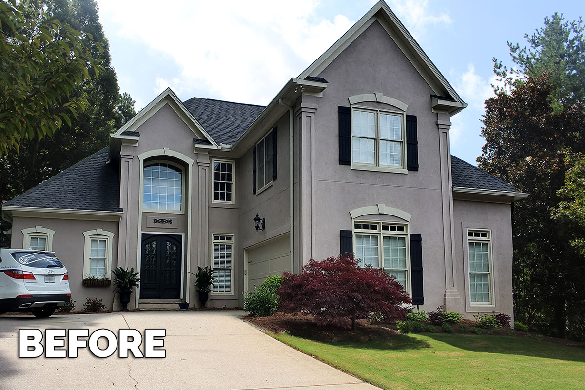 home before siding replacement